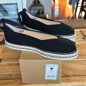 Rothy's Black and Blue Espadrilles